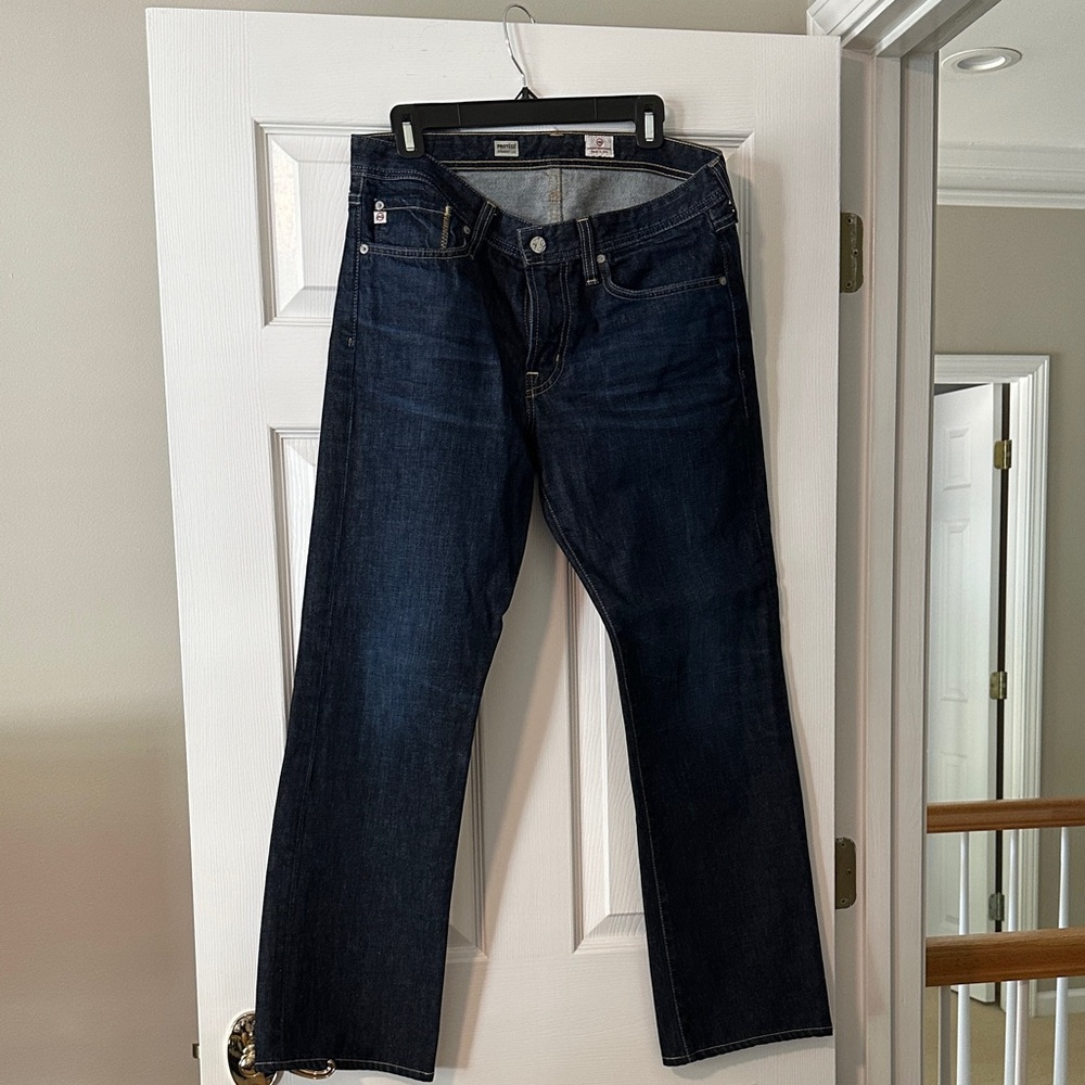AG Men's Dark Blue Jeans Protege Straight Leg